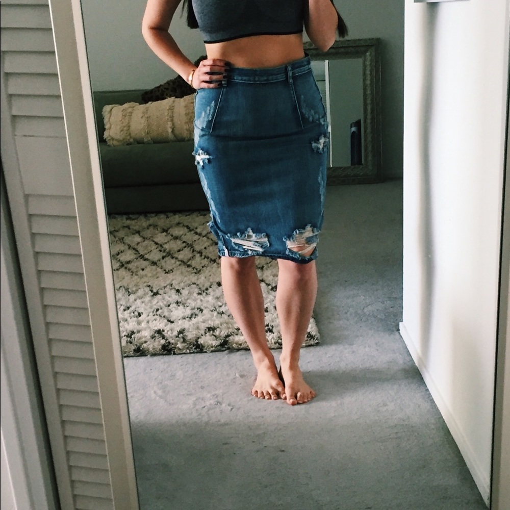 NWT Freelove Cobain ONE Teaspoon Denim Skirt